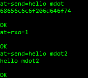 screenshot of mDot terminal